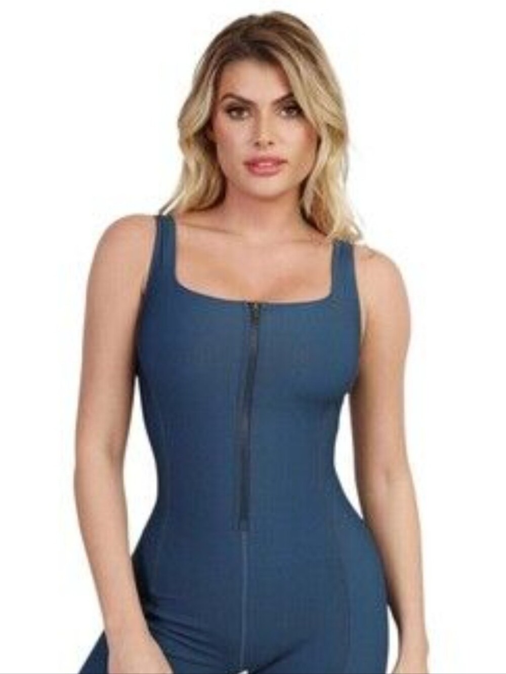 READ NWT Front-Zip Shapewear Bodysuit